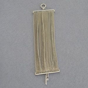 Silver Multi Strand Chain Bracelet